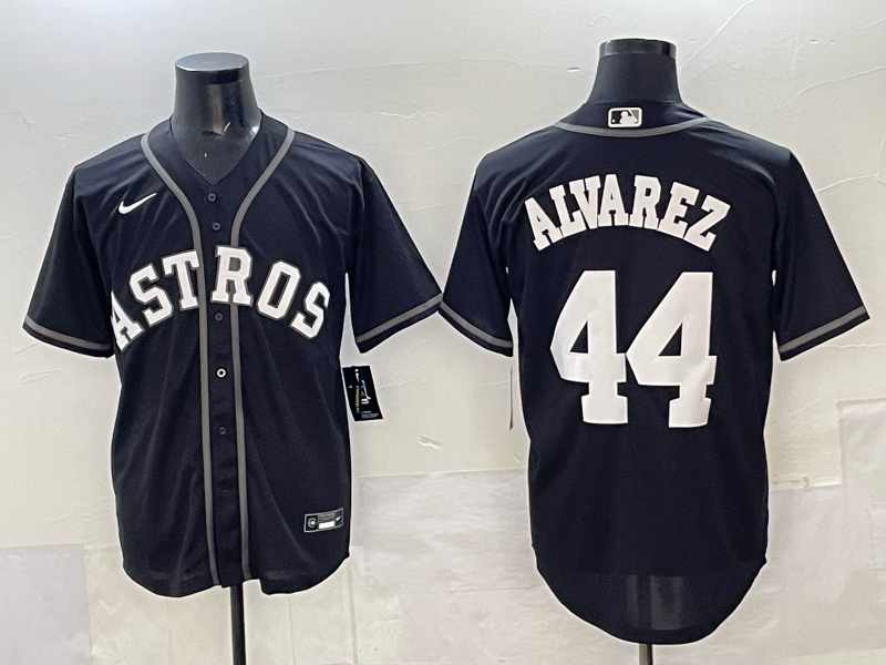Men Houston Astros #44 Alvarez Black Nike 2025 MLB Jersey 003